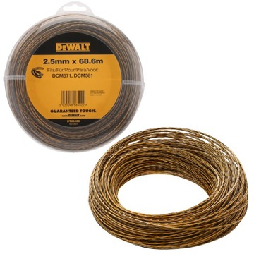 Żyłka do podkaszarki kosy 2.5mm x 68.6m DEWALT DT20652