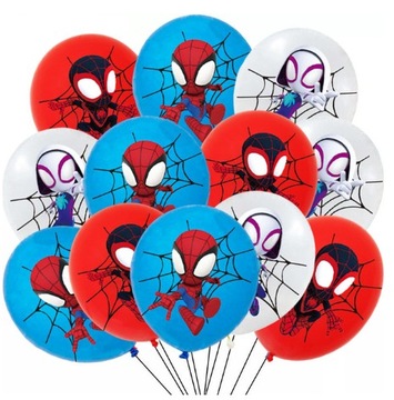 BALON KLASYCZNY SPIDERMAN SPIDER MAN 12 SZT