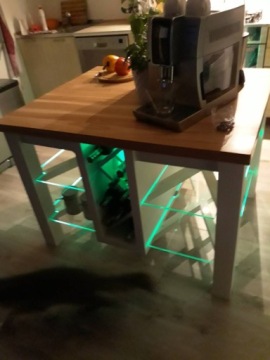 Комплект светодиодов RGB, 4 зажима из ПВХ для стеклянных полок Pi