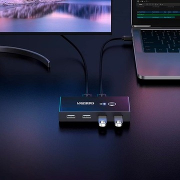 UGREEN SWITCH ADAPTER HUB SWITCH BOX 4x USB 480 МБ/С РАЗДЕЛИТЕЛЬ