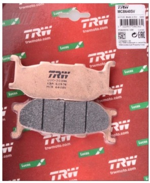 ТОРМОЗНЫЕ КОЛОДКИ TRW ПЕРЕДНИЕ YAMAHA XVS DRAG STAR