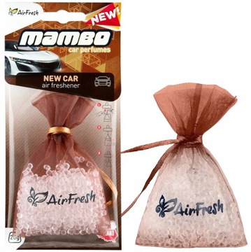 ZAPACH SAMOCHODOWY ZAWIESZKA AIRFRESH MAMBO NEW CAR WORECZEK