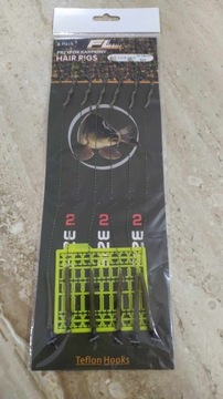 PRZYPON KARPIOWY TEFLON HAK NR 2 Z WŁOSEM NA PLECIONCE