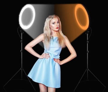 СВЕТОДИОДНАЯ КОЛЬЦЕВАЯ ЛАМПА ДЛЯ СЕЛФИ-ВИДЕО МАКИЯЖА СО ШТАТИВОМ