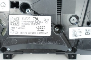 AUDI Q2 81A 2016- PŘÍSTROJOVÁ DESKA BUDÍKY 81A920750J