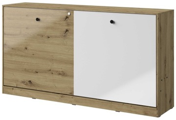 meble NERO 16 łóżko składane chowane półkotapczan poziomy 90x200 czarny poł