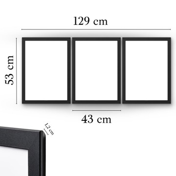 Установленные картины для гостиной в рамках.