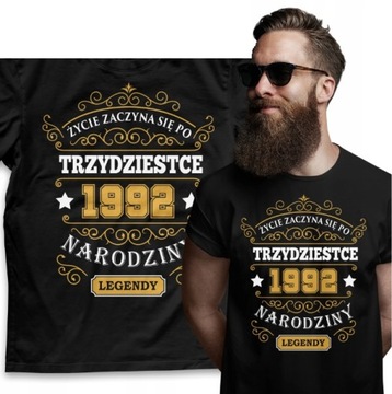 T-SHIRT MĘSKI UPOMINEK 30 URODZINY 40 50 60 70