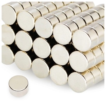 MAGNES Neodymowy Walcowy 1x1 mm OKRĄGŁY SILNY MOCNY N42 KRĄŻEK 1mm / 1mm