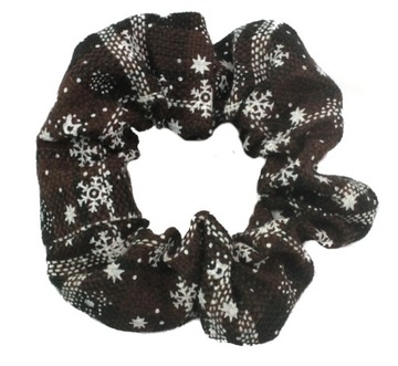 GUMKA DO WŁOSÓW OWIJKA SCRUNCHIE CHRISTMAS C BRĄZ