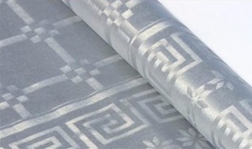 OBRUS PAPIEROWY SREBRNY ROLKA 118 CM X 5 M