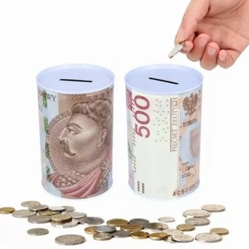 МЕТАЛЛИЧЕСКАЯ КОРОБКА-КОПИЛКА, ЭКОНОМИЯ ДЕНЬГ, НЕОТКРЫТАЯ ПРОЧНАЯ БАНКА