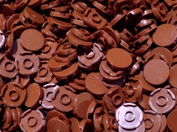 LEGO 14769 Tile Round 2x2 Reddish Brown 25szt Nowe