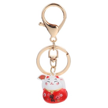 DEKORACYJNY ŁAŃCUCH KOT SZCZĘŚLIWY PIERŚCIONEK MANEKI NEKO LLWL