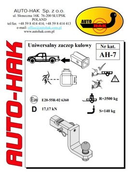 MOCNY ADAPTER 3500KG DO HAKA USA OBNIŻANY O 5CM