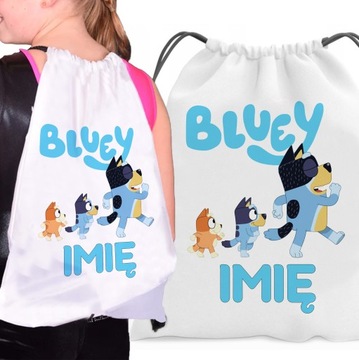 WOREK PLECAK DO PRZEDSZKOLA SZKOŁY BLUEY IMIĘ NA BUTY DLA DZIECKA BAJKA