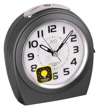 Budzik JVD DRZEMKA CICHY szary 11 cm SRP910.10