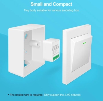 Wi-Fi Mini Tuya Smart Switch 16A DIY Aubess двухсторонний переключатель