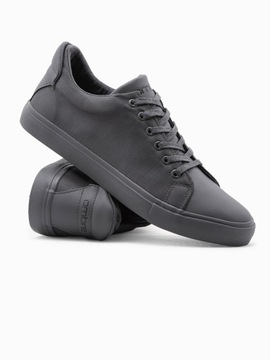 Buty męskie sneakersy BASIC z łączonych materiałów szare V5 OM-FOCS-0105 45
