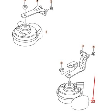 KLAKSON SIGNÁL 3C0951223E VW SKODA AUDI JAKO NOVÝ