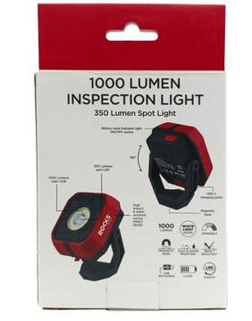 LAMPA ROBOCZA WARSZTATOWA RING LED 1000LM OBROTOWA ROOKS