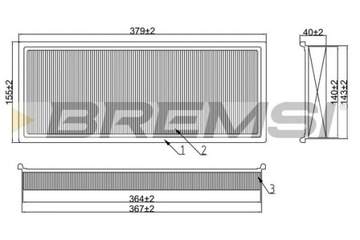 BREMSI FA2323 FILTR VZDUCHU