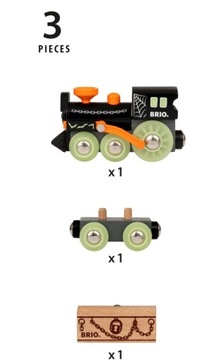 BRIO 33986 ПОЕЗД С ПРИЗРАКАМИ СВЕТЯЩИЙСЯ В ТЕМНОМ МИРЕ ПОЕЗД