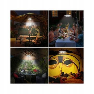 LAMPA OŚWIETLENIE POD PARASOL OGRODOWY LAMPKA LED