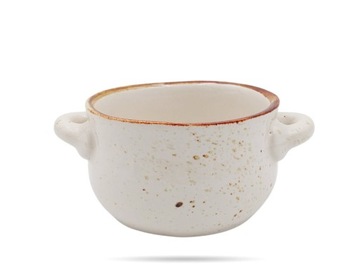 Bulionówka z uszami 400 ml Rustic Krem KERA CERAMIKA