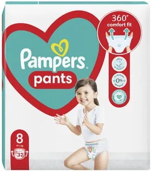 PAMPERS PANTS 8 PIELUCHOMAJTKI 32 SZT 19+ KG PIELU