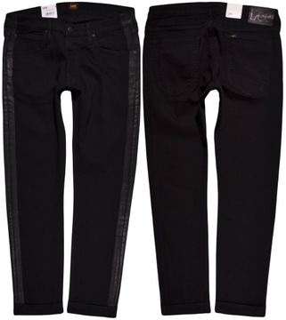 LEE spodnie SKINNY regular BLACK jeans LUKE CROPPED _ W31 L32