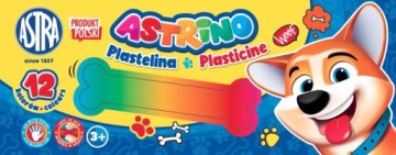 Astra ASTRINO Пластилін 12 Кольорів Польський продукт