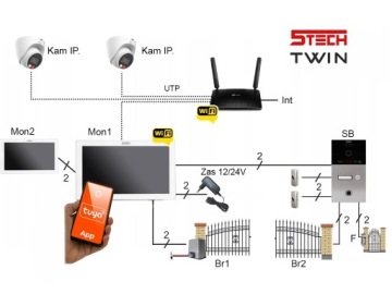 Видеофон 5TECH TWIN монитор 8