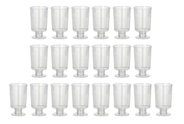 KIELISZKI do wódki likieru SHOT Z NÓŻKĄ plastikowe jednorazowe 40ml 20 szt