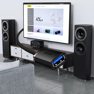 Удлинительный кабель USB 3.0 Baseus AirJoy Series 1,5 м — черный