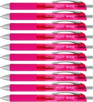 Pióro żelowe MemoBe Smoothy 0.5mm różowy x10