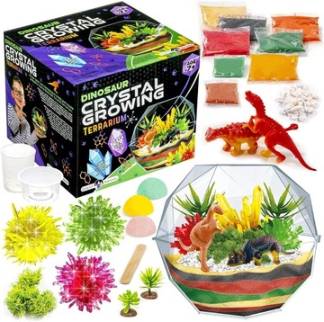 HODOWLA KRYSZTAŁÓW MAŁY CHEMIK DINOZAUR TERRARIUM DUŻY ZESTAW EKSPERYMENT