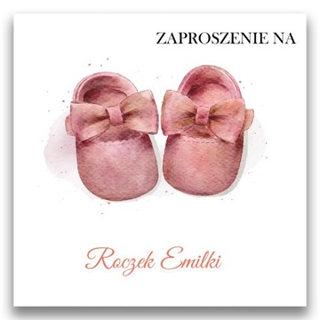 ZAPROSZENIA NA ROCZEK 1szt IMIĘ KOPERTA 123