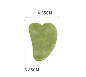 3w1 Masażer do twarzy KAMIEŃ GUA SHA z jadeitu zestaw roller wałek masażu