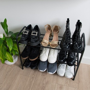 ШКАФ ДЛЯ ОБУВИ ПОЛКА ПОЛКА ПОДСТАВКА ОБУВЬ ЧЕРНАЯ ТВЕРДАЯ ПОДСТАВКА-ОРГАНИЗАТОР