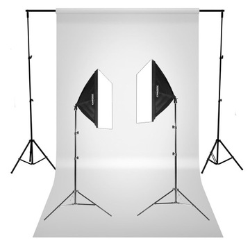 Студийный пакет с фоном DELUXStudio 8x85W 50x70см
