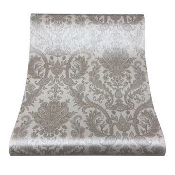 PIĘKNA TAPETA WINYLOWA BŁYSZCZĄCA ORNAMENT ORIENTALNY KWIATY LIŚCIE MD29429