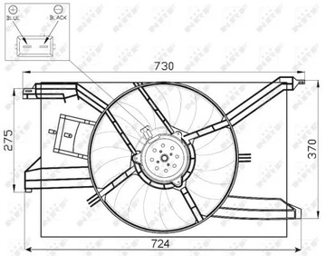 NRF 47458 VENTILÁTOR CHLAZENÍ MOTORU