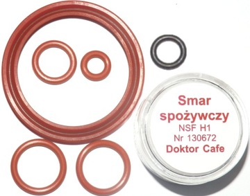 Nowy typ uszczelki wargowa nie oring + smar Saeco Xsmall Syntia SUP HD RI