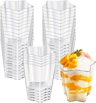 PUCHAREK PLASTIKOWE 100ml PRZEKĄSEK DESERÓW 50szt