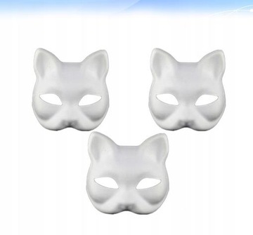 3шт маска кошки DIY ручная роспись заготовка