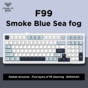 AULA F99 Gasket-mounted Gaming Keyboard 99 Keys Hot Swap Customizable Bluet