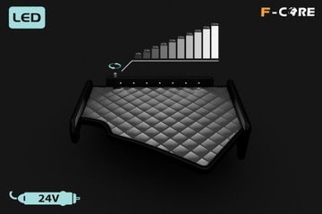 Полка TIR SCANIA R 05-16, высокая версия из экокожи