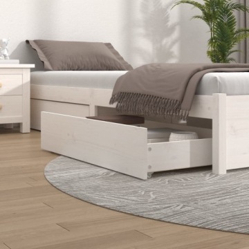 Szuflady pod łóżko, 4 szt., białe, lite dr
