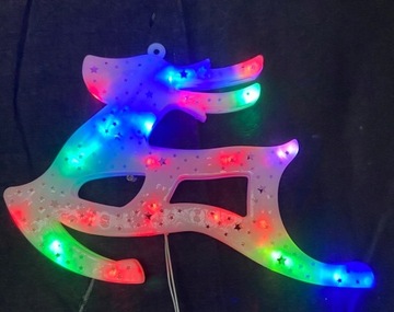 Ozdoba Świąteczna na okno LED RENIFER MULTICOLOR